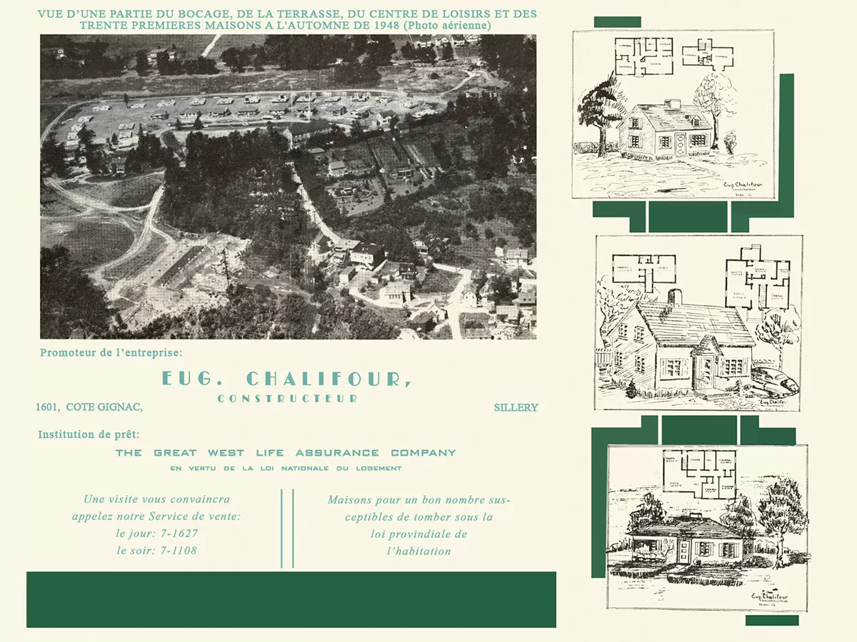 Dépliant publicitaire de 1948 - Développement immobilier de l'architecte Eugène chalifour Dépliant publicitaire de 1948 - Développement immobilier de l'architecte Eugène chalifour