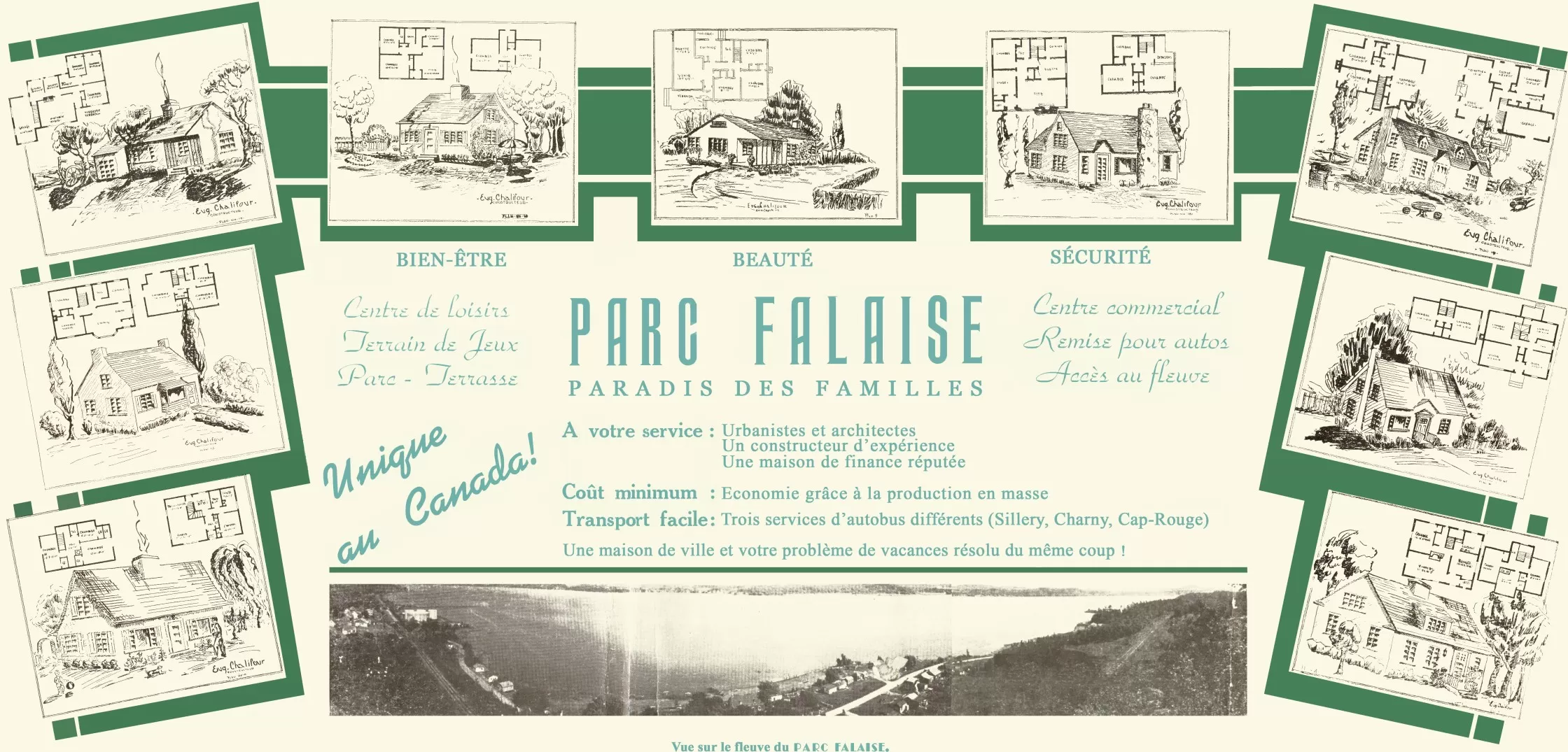 Parc Falaise - Face intérieure du dépliant promotionnel